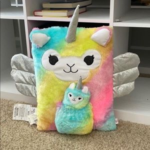 Justice pillow llama unicorn baby